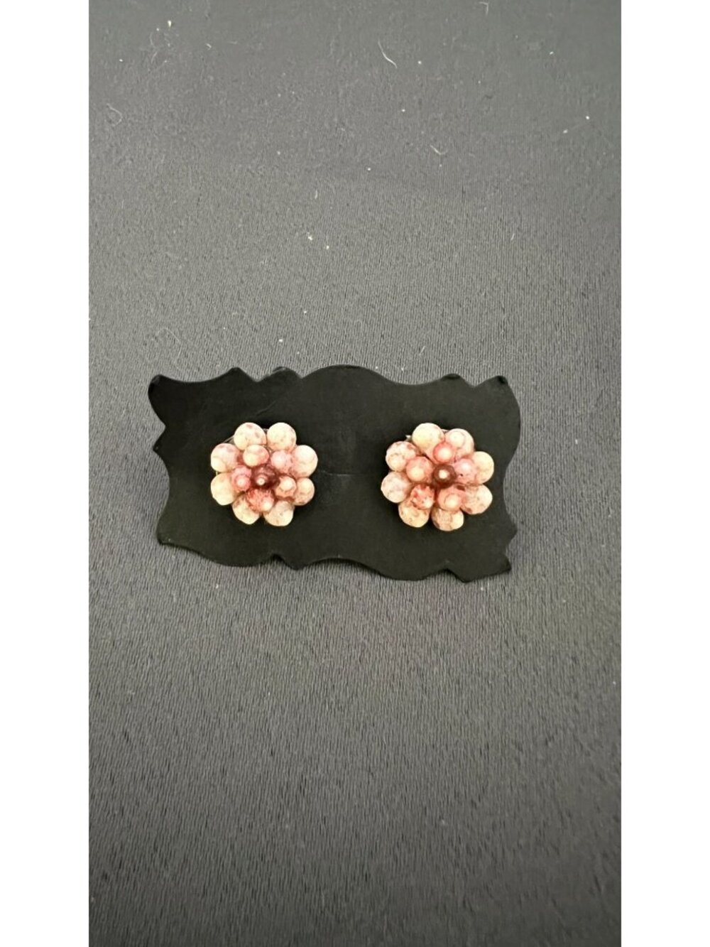 Ni'ihau Medium Pink & White Shell Flower Earrings